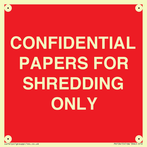 CONFIDENTIAL PAPERS FOR SHREDDING ONLY